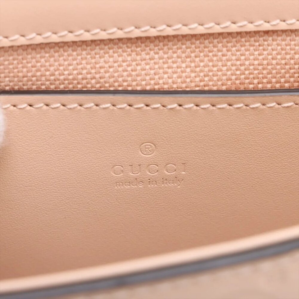 Sold Out ❌Gucci GG Super mini Leather Shoulder bag Beige 772794 - Picture 8 of 11